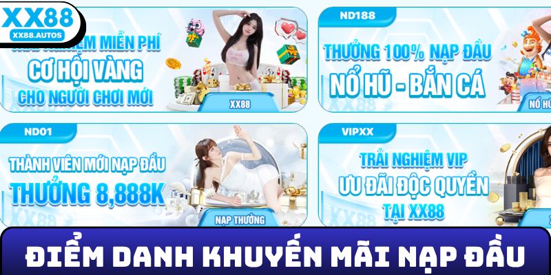 Điểm danh khuyến mãi nạp đầu